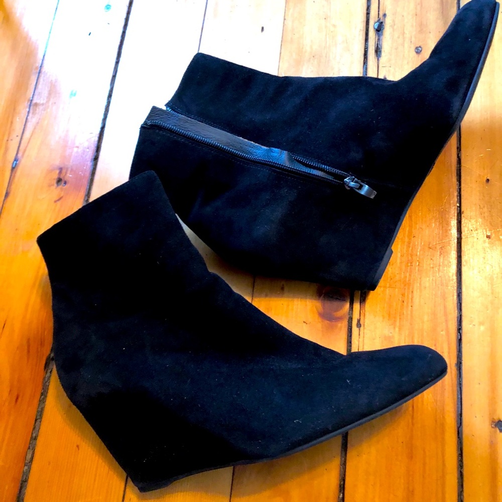 Via Spiga Wedge Suede Ankle Boots